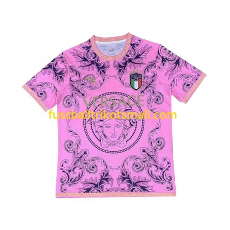 Fußballtrikots Italien Versace Rosa 2023-2024 Kurzarm